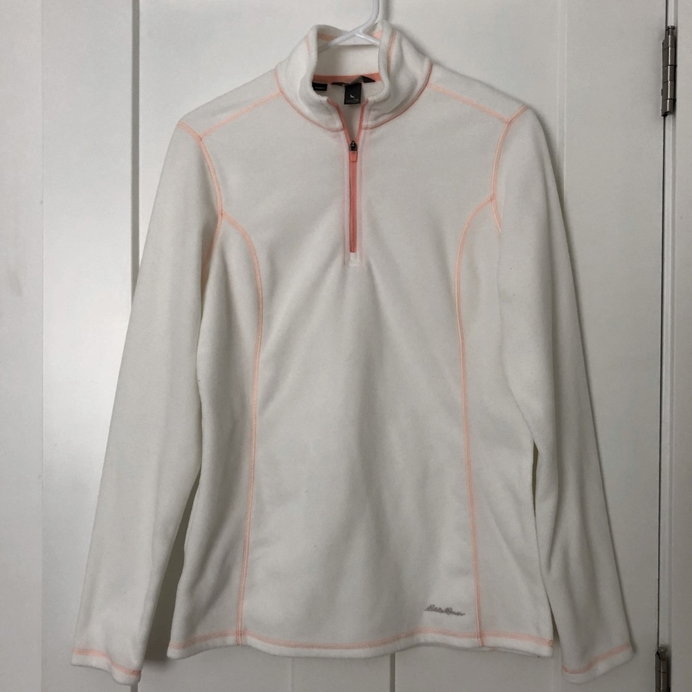 Eddie Bauer Polartec Fleece Pullover White Medium
